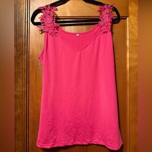 Amazon Essentials Pink Embellished Tank Top NWOT